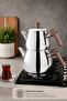 İpeksaray Induction Base Medium Size Steel 4 Piece Teapot Set