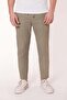 Men's Lace-Up Waist Side Pocket Green Jogger Pants - 5
