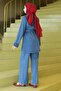 Pocketed Jeans Set with Stone Detail Light Blue 19282 - 4