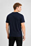 Men's Navy Blue Standard Cut 100% Cotton T-Shirt - 4