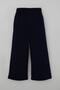 Girl's Sweatpants with Grass Stitching Detail, Lace-Up and Pockets, Ages 8-14, Navy Blue - 4