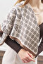 Patterned Medium Size Satin Scarf Saira - 3