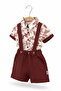 Baby Boy Floral Shirt and Suspender Shorts 2-Piece Set - 3