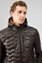 Silva Men's Brown Hooded Leather Coat 24Wgd6552U3 - 6