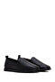 Women's Black Genuine Leather Comfort Loafer, Winter Shoes 25Afd1500Ft - 3