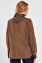 Western Women's Brown Shirt Style Suede Leather Jacket 24Sgd519610 - 5