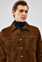 Enzo Men's Brown Shirt Collar Suede Leather Coat 24Sge652410 - 7