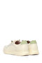 Women's Beige Lace-Up Leather Sneakers 26Pfd494818 - 6
