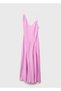 Asymmetrical Satin Dress - 3