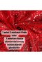 3mm Sequin Fabric for Clothing, Tablecloths, Throw Pillows, Etc. Suitable for Operations Red Color 200 X 140)