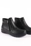 Women's Genuine Leather Double Zipper Orthopedic Comfort Mother Boots Black - 2