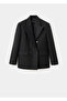 Wool Blend Lapel Blazer Jacket - 3