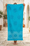 Cotton Collection Bukle Beach Towel Çark Turkuaz