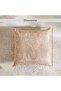 Floral Paisley Embroidered Filled Cushion 45x45cm - Beige - 8