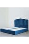 Anna King Bed Velvet Blue 180x200 Cm - 6