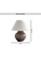 Saika E27 Ceramic Table Lamp 48x58.5cm - Bronze - 6