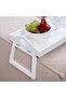 Almora Sofa Tray With Foldable Legs 30x20.8x18.5cm- White - 2