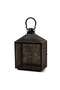Asiya Metal Rectangle Etch Lantern 30x17x44cm - Black - 5