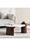 Amiham Coffee Table Marble - White & Light Brown