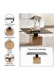Alvera Coffee Table Travertine - Black & Beige - 7
