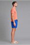 Mesh Lined Elastic Lace-Up Waist Sax Blue Swim Shorts I3377Ax26Hs - 2