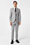 Gray Slim Mono Collar Side Pocket 6 Drop Vest Suit
