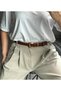 Oval Gold Buckle Belt Waist Belt Coat Belt Dress Belt Trouser Belt - 2