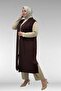 34000 Large Size Combed Cotton Wear-Off Vest - Brown - 2