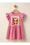 Girl's Short Sleeve Lycra Combed Cotton Printed Dress