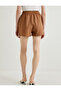Mini Shorts with Lace-Up Waist Pocket Detail Cotton - 4