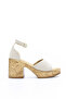 Frm 706 Thick Heeled Sandals with Adjustable Ankle Buckle Detail - 2