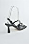 Black High Heeled Women's Shoes K404571109 - 4