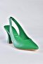 P250149009 Green Thick Heeled Women's Shoes - 6
