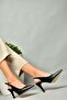 S654071709 Black Thin Heeled Women's Shoes - 4