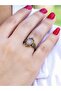 Natural Stone Pink Quartz Stone Antique Model Women's Adjustable Ring Euy78Pk - 2