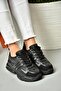 S973602404 Black Fabric Thick Sole Sneakers Sneakers - 3