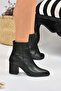 Black Block Heel Women's Boots L251089309