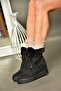 R602891602 Black Suede Wedge Heeled Women's Boots - 2