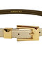 Women's Black Crocodile Patterned Gold Buckle Stylish Belt, Matching with Trousers, Dresses, and Jackets - 4