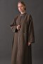Scarf Coat Brown - 5