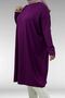 28092 Plus Size Low Sleeve Combed Cotton Tunic - Plum - 2