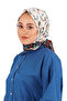 وشاح حريري بنمط الزهرة البرية الحمراء - 2