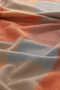 Orange Blue Patterned Winter Shawl - 4