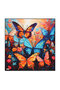 Turquoise Butterfly Pattern Silk Handkerchief