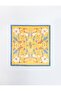 Yellow Floral Patterned Woven Scarf - 2
