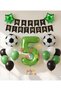 Football Match Concept Green Number 5 Years Balloon Football Concept Green Party Birthday Balloon Set