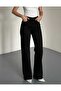 Jet Black Extra High Waist Lycra Jean Trousers - 3
