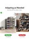 15-Pack X-Large Clear Plastic Shoe Storage Box, Stackable with Interlocking Design, Foldable Bins with Lids, for Sneakers Closet, Black - 4