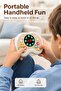Pink Handheld Game Console Kids Game Console with 999 Levels Multiplayer VS Pair Mode Fruit Series LED Screen Portable Travel Gaming Toy for Children Age 3 Plus - 7