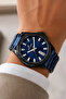 Men's Wristwatch with Calendar Steel Case and Strap Blue Zmdk1133 - 4